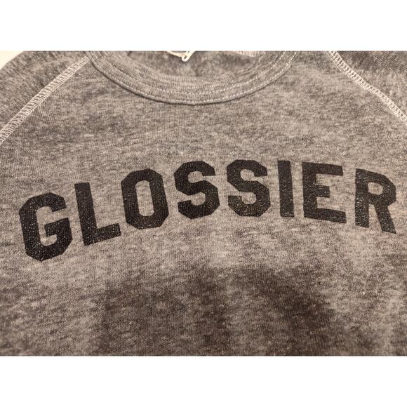 Glossier Gray Women's Pullover Crewneck Sweater Sweatshirt Size Small - Picture 4 of 7